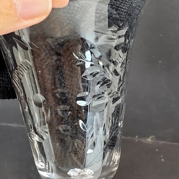 Water Goblet Rembrandt by Rock Sharpe Vtg 7.75" Floral Lot of 2 - Picture 2 of 12